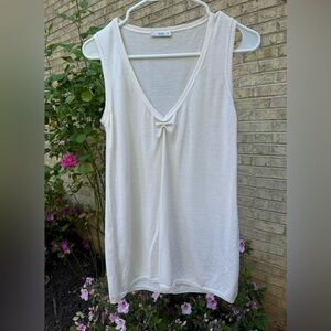 Prada Cashmere V-Neck‎ Knit Blush Pink Tank Top Size 42/12